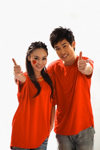 Young couple giving