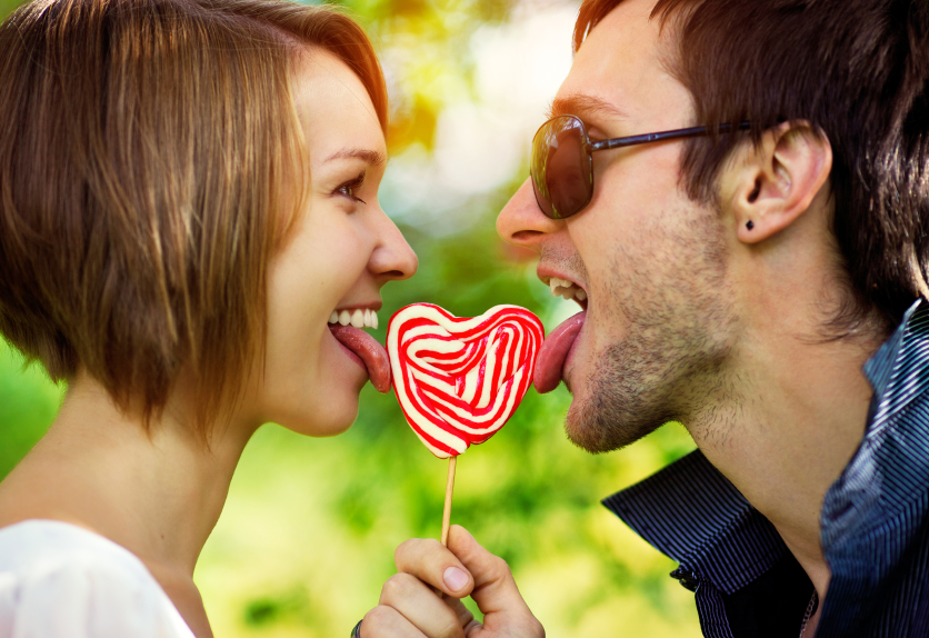 happy sweet couple